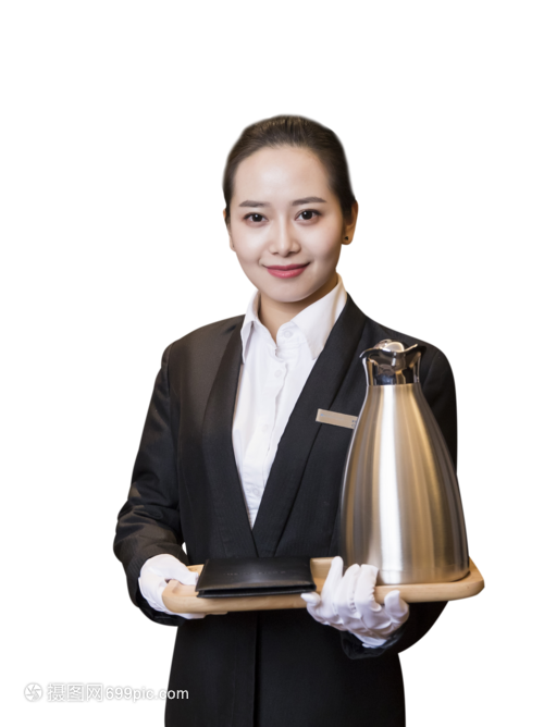 專業(yè)、細致、高效 現(xiàn)代會議中的女性茶水服務(wù)